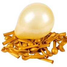 Parti Show 6 Inch Mini Gold Balon 20 Adet