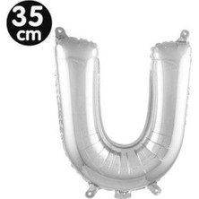 Parti Show U - Harf Folyo Balon Gümüş (35 Cm)