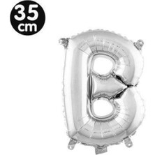 Parti Show B - Harf Folyo Balon Gümüş (35 Cm)