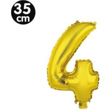 Parti Show 4 Rakam Folyo Balon Gold (35 Cm)