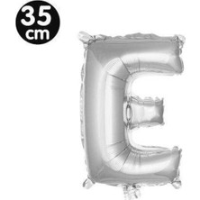Parti Show E - Harf Folyo Balon Gümüş (35 Cm)