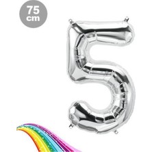 Parti Show 5 Sayı Folyo Balon Gümüş (75 Cm)