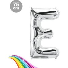 Parti Show 75 cm Gümüş E - Harfi Folyo Balon