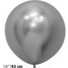 Parti Show Gümüş Krom Balon 45 cm