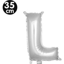 Parti Show L - Harf Folyo Balon Gümüş (35 Cm)