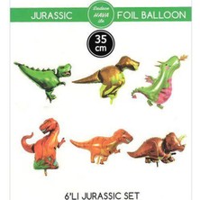 Parti Show Dinozor Folyo Balon 6 Lı 35 cm