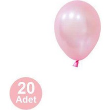 Parti Show 5 Inch Mini Pembe Metalik Balon 20 Adet