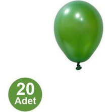 Parti Show 5 Inch Mini Yeşil Metalik Balon 20 Adet