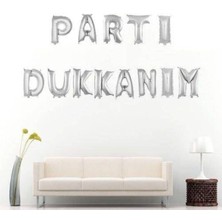 Parti Show V - Harf Folyo Balon Gümüş (35 Cm)