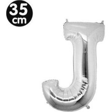 Parti Show J - Harf Folyo Balon Gümüş (35 Cm)