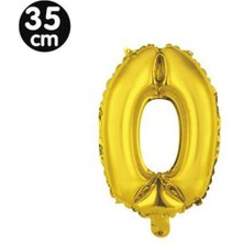 Parti Show 0 Rakam Folyo Balon Gold (35 Cm)