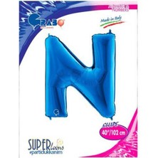 Parti Show N - Harf Folyo Balon Mavi (100 Cm)