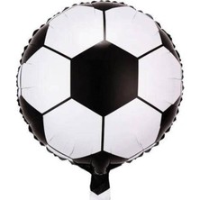 Parti Show Siyah Beyaz Futbol Topu Folyo Balon (45 Cm)