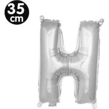 Parti Show H - Harf Folyo Balon Gümüş (35 Cm)