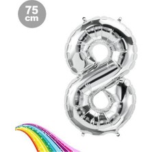 Parti Show 8 Sayı Folyo Balon Gümüş (75 Cm)