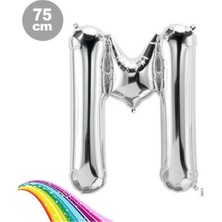 Parti Show 75 cm Gümüş M - Harfi Folyo Balon