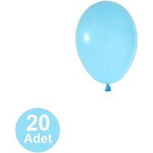 Parti Show 5 Inch Pastel Mini Açık Mavi Balon 20 Adet