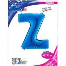 Parti Show Z - Harf Folyo Balon Mavi (100 Cm)