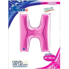 Parti Show H - Harf Folyo Balon Pembe (100 Cm)