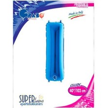 Parti Show I - Harf Folyo Balon Mavi (100 Cm)
