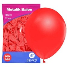 Parti Show Kırmızı Balon Metalik 100 Adet