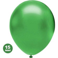 Parti Show Yeşil Balon Metalik 15 Adet