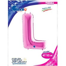 Parti Show L - Harf Folyo Balon Pembe (100 Cm)