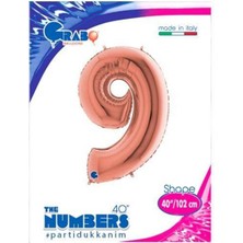 Parti Show 9 Rakam Folyo Balon Rose Gold (100X70 Cm)