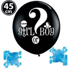 Parti Show Cinsiyet Balonu Soru Işareti Mavi 90 cm