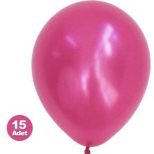 Parti Show Fuşya Balon Metalik 15 Adet