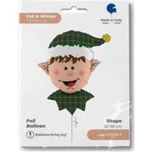 Parti Show Tartan Elf Kafa Folyo Balon 81 cm