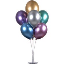 Parti Show Metalik Balonlu Balon Standı 10'lu