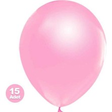Parti Show Pembe Balon Metalik 15 Adet