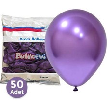 Parti Show Mor Krom Balon 50 Adet (30 Cm)