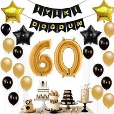 Parti Show 60 Yaş Doğum Günü Süsleri Seti