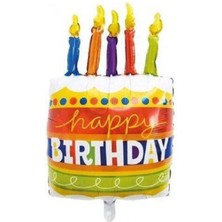 Parti Show Happy Birthday Mumlu Pasta Folyo Balon 73X53 cm