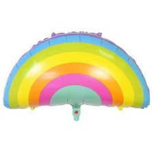 Parti Show Makaron Gökkuşağı Folyo Balon 74X45 cm