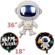 Parti Show Uzay Temalı Astronot Folyo Balon 3'lü Set