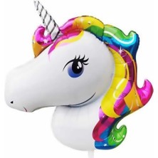 Parti Show Renkli Unicorn Kafa Folyo Balon 97X80 cm