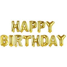 Parti Show Happy Birthday Folyo Balon Gold (35 Cm)