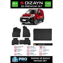 S-Dizayn Fiat Fiorino 3D Pro Havuzlu Paspas ve Bagaj Havuzu Seti (2'li SET) 2008-2023 A+ Kalite