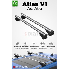 S-Dizayn S-Bar Atlas V1 Ara Atkı Tavan Taşıyıcı Barı Gri 130 Cm Universal A+ Kalite