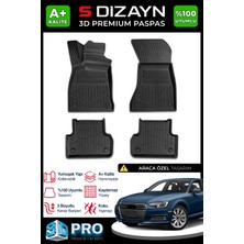 S-Dizayn Audi A4 3D Pro Havuzlu Paspas 2016 üzeri A+ Kalite