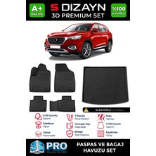 S-Dizayn MG EHS Elektrikli 3D Pro Havuzlu Paspas ve Bagaj Havuzu Seti (2'li SET) 2018-2024 A+ Kalite