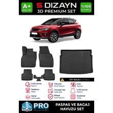 S-Dizayn Seat Arona 3D Pro Havuzlu Paspas ve Bagaj Havuzu Seti (2'li SET) 2017 Üzeri A+ Kalite