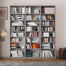 Asra Trend Lüks 24 Raf Ayarlanabilir Ev Ofis Kitaplık %100 MDF Dekoratif Kütüphane Kitaplık K26