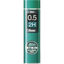 Pentel Ain Stein 0.5 mm 2H Kalem Uçları 40'lı Paket Yeşil Renk 60 mm Uzunluk