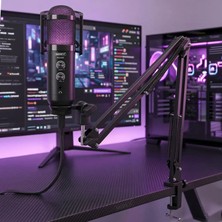 Midex REGARD RGB Set USB Ekholu Oyuncu ve Yayıncı Mikrofonu (Kayıt Gaming Tiktok Twitch Canlı yayın Discord Youtube)