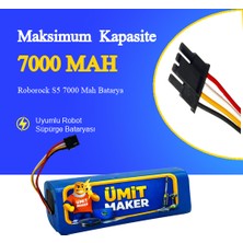 Ümit Maker Roborock S5 7000 Mah Batarya – 14.4V Li-Ion Güç Kaynağı | Sürekli ve Güçlü Temizlik Deneyimi!