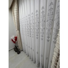 Nivemes Home Nivemeshome Nisa 555 Gümüş 1/2,5 Pileli Tül Perde Apm